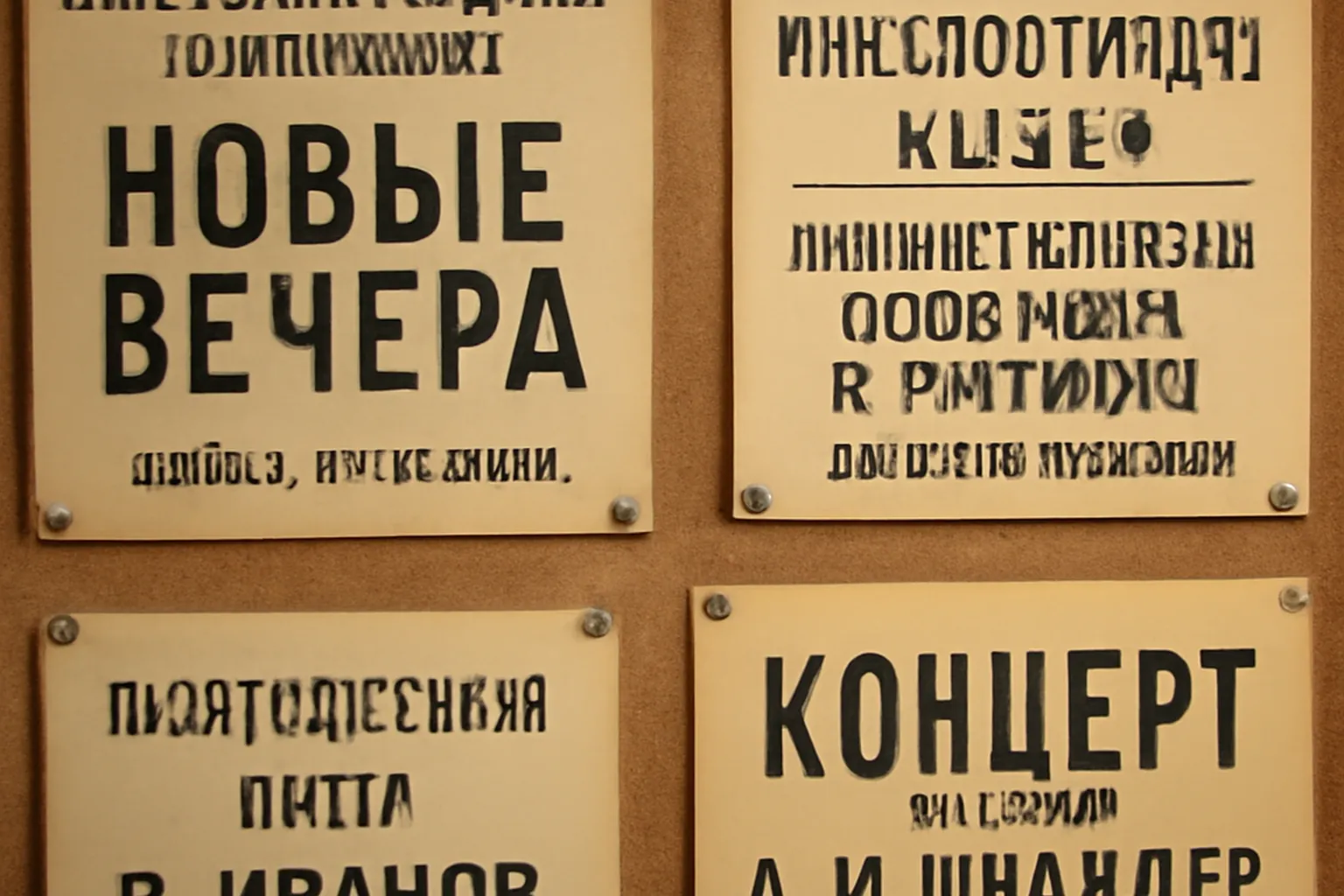 Salle communautaire avec affiches bilingues