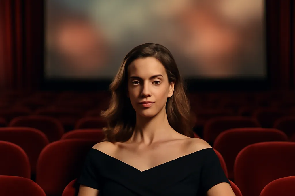 Soirée de festival de cinéma russe dans une salle de projection élégante