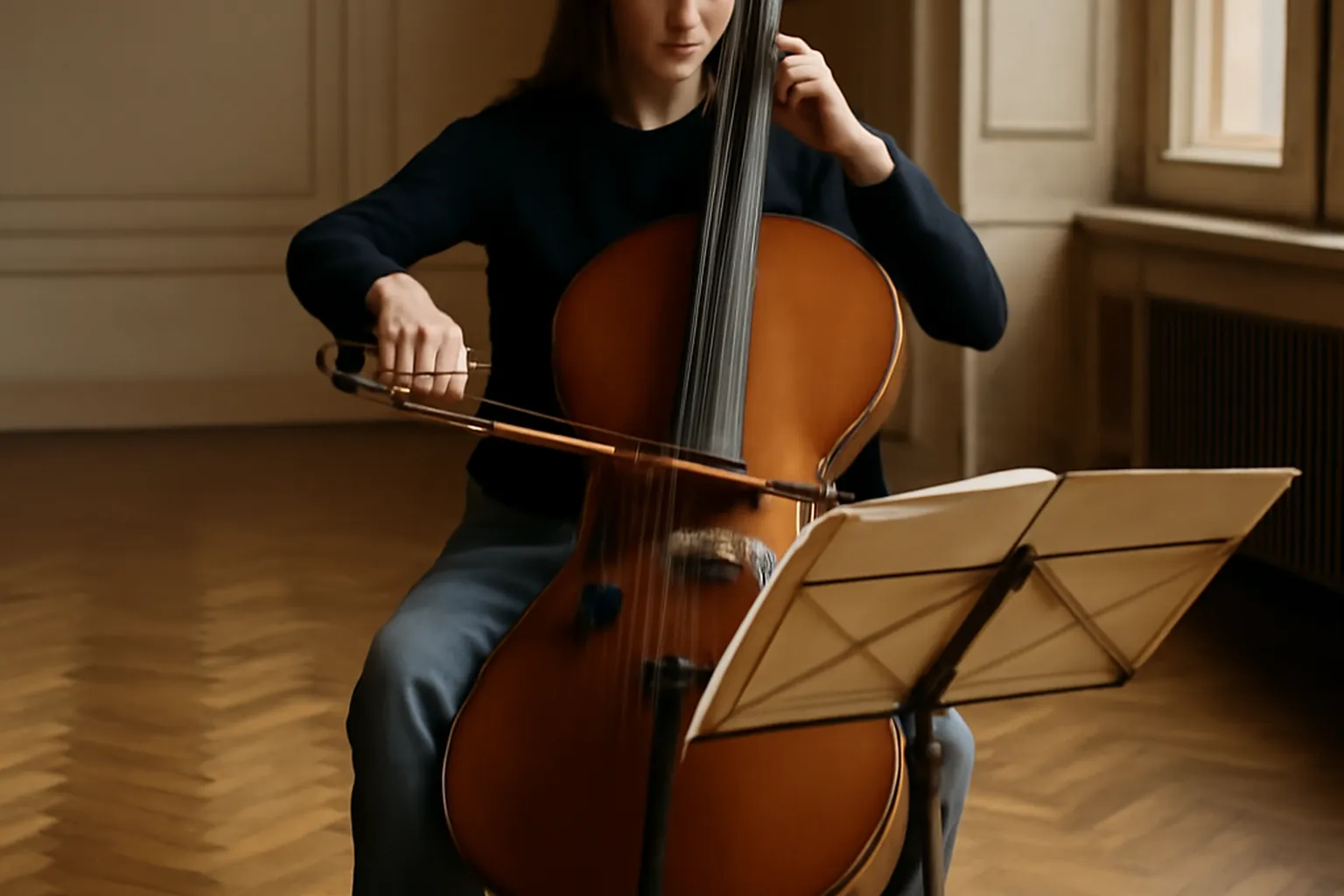 Salle de concert parisienne vue depuis la scène, public attentif