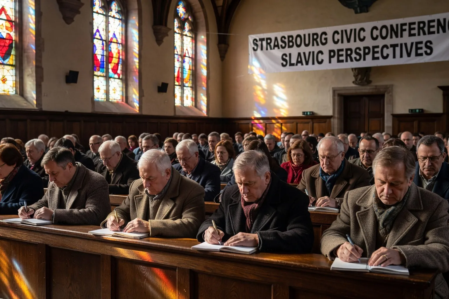Affiche bilingue d'un colloque franco-russe