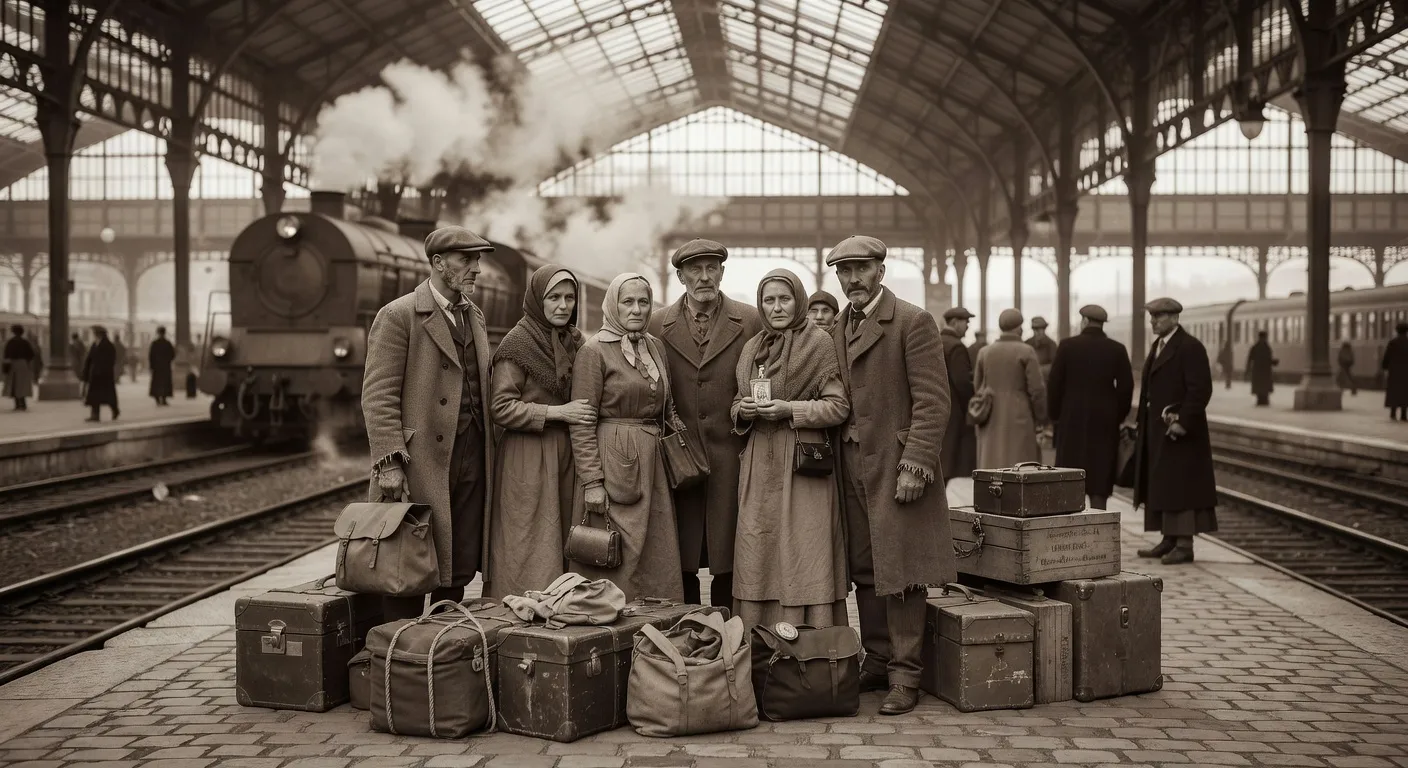 Archives photographiques de l'émigration russe à Paris dans les années 1920, ambiance sépia éditoriale