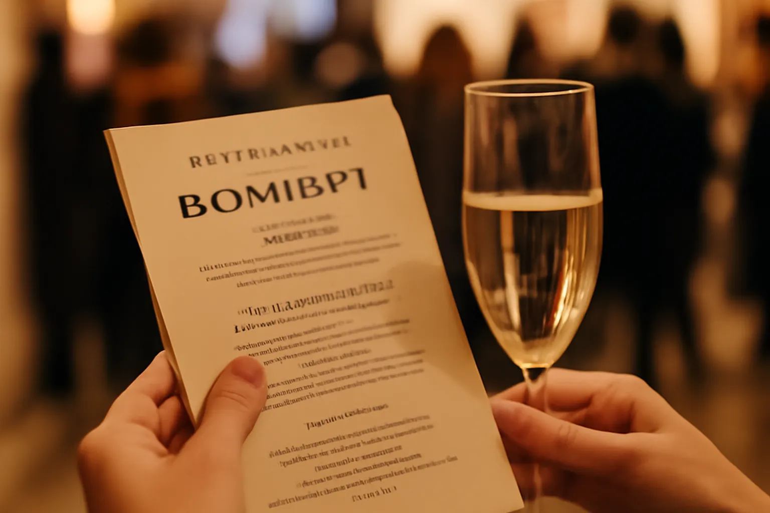 Foule lors d'un vernissage d'art russe à Paris, ambiance feutrée