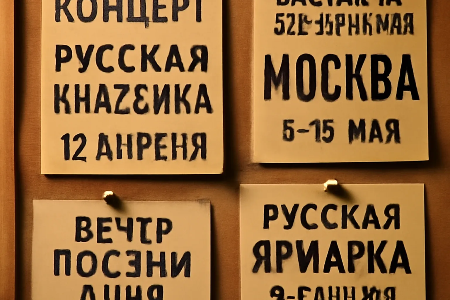 Афиши культурных мероприятий франко-российских ассоциаций