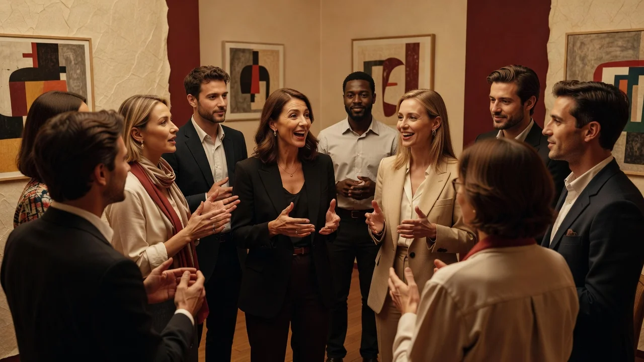 Visionnage collectif d'une série russe contemporaine dans un ciné-club parisien