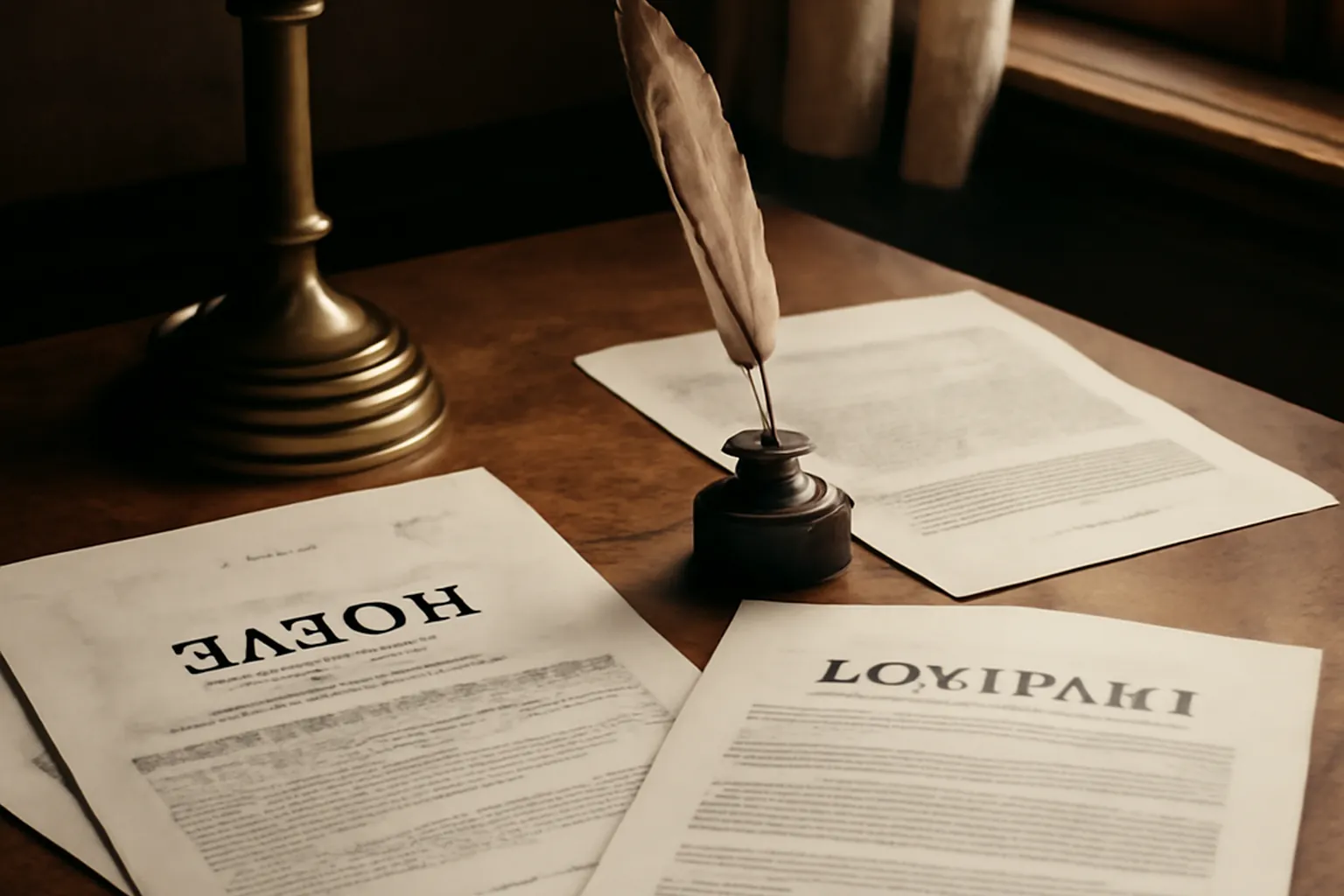 Reliure de livre ancien en cuir patiné, atmosphère archives