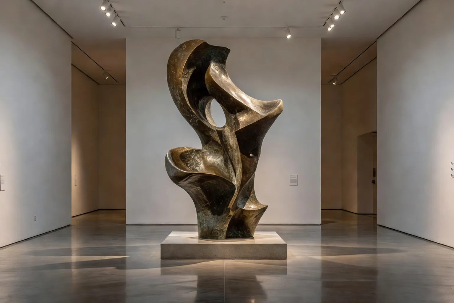 Sculpture en bronze expressive d'un artiste russe contemporain, galerie parisienne