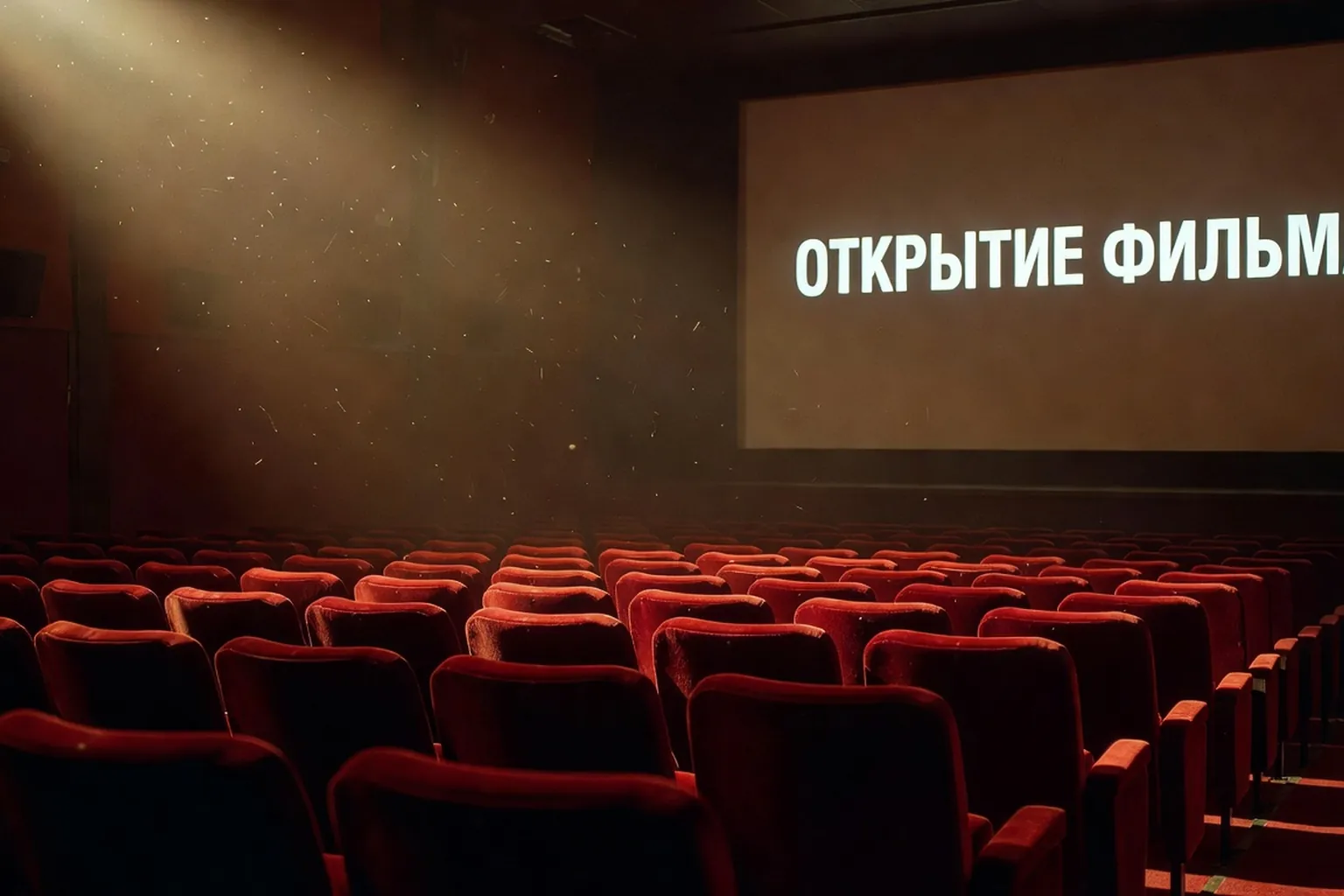 Salle de cinéma art et essai, affiches d'un festival de films russes